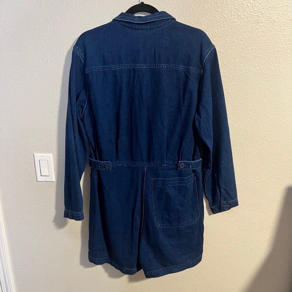 Lucky Brand Dark Blue Denim Short Jumpsuit - Picture 3 of 8